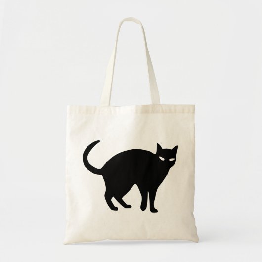 Halloween Cat Black Spooky Angry Tail Pet Animal Tote Bag (Voorkant)