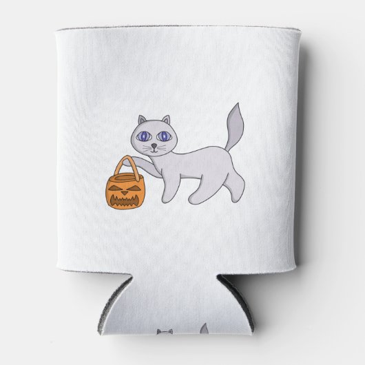 Halloween Cat Blikjeskoeler (Voorkant)