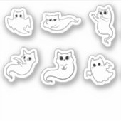 Halloween cat boo sticker (Voorkant)