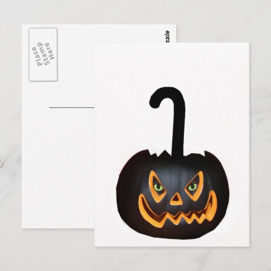 Halloween Cat Briefkaart (Voorkant / Achterkant)
