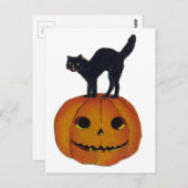  Halloween Cat Briefkaart (Voorkant / Achterkant)
