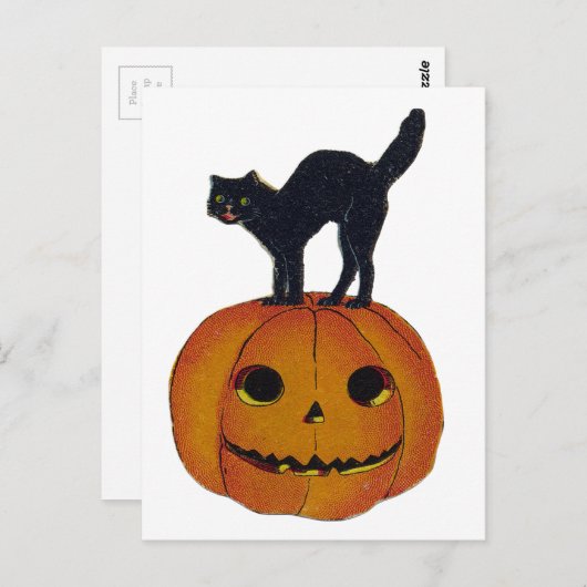  Halloween Cat Briefkaart (Voorkant / Achterkant)