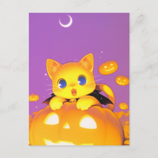 Halloween Cat Briefkaart (Voorkant)