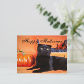 Halloween Cat Briefkaart (Staand voorkant)