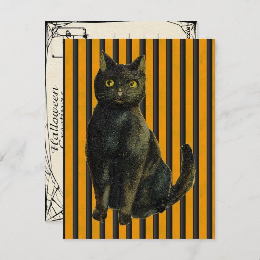  Halloween Cat Briefkaart (Voorkant / Achterkant)