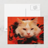 Halloween Cat Briefkaart (Voorkant / Achterkant)