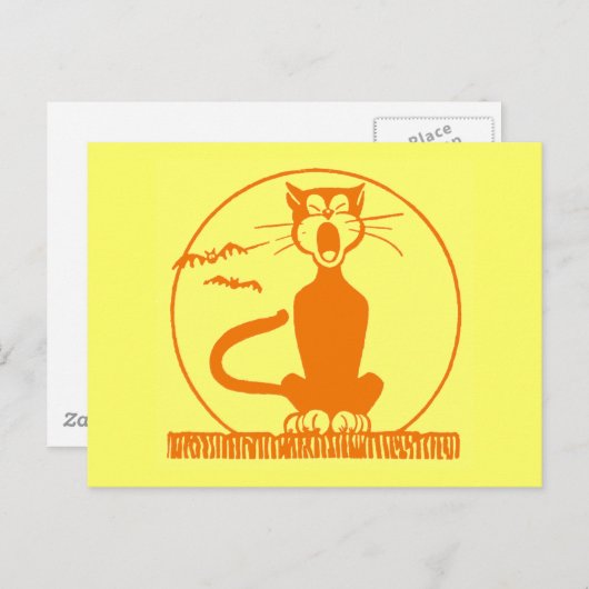  Halloween Cat Briefkaart (Voorkant / Achterkant)