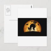 Halloween cat briefkaart (Voorkant / Achterkant)