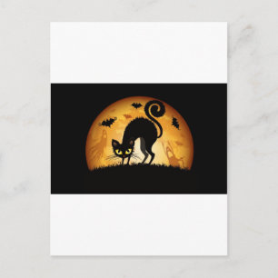 Halloween cat briefkaart
