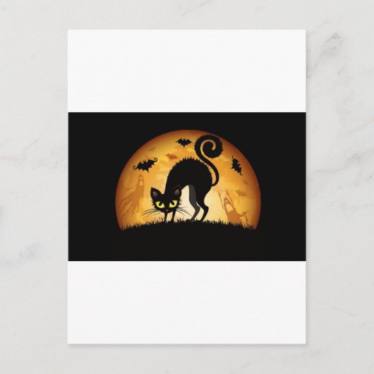 Halloween cat briefkaart (Voorkant)