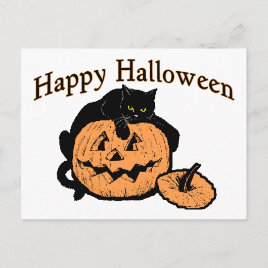 Halloween Cat Briefkaart (Voorkant)