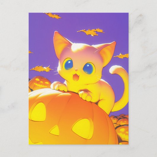 Halloween Cat Briefkaart (Voorkant)