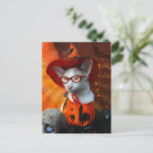 Halloween Cat Briefkaart (Staand voorkant)
