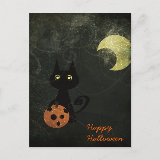 Halloween Cat Briefkaart (Voorkant)
