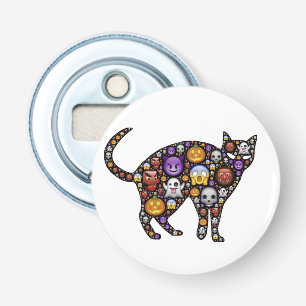 HALLOWEEN CAT BUTTON FLESOPENER