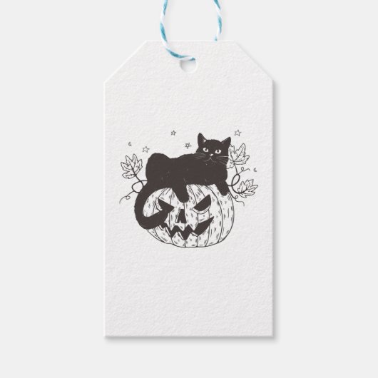 Halloween Cat Cadeaulabel (Voorkant)