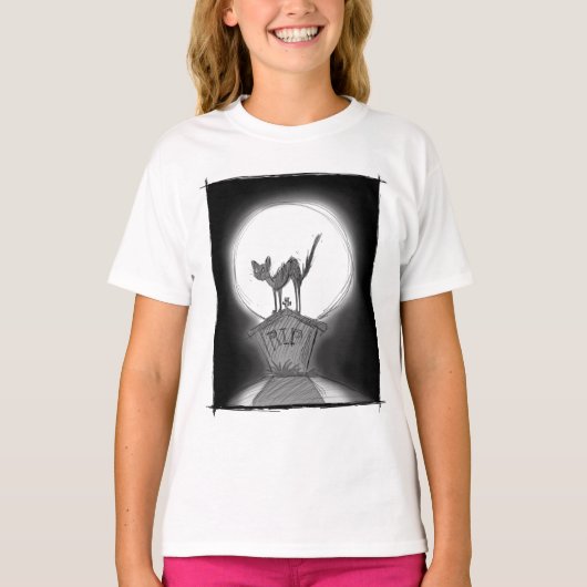 Halloween Cat Childrens T-shirt (Voorkant)