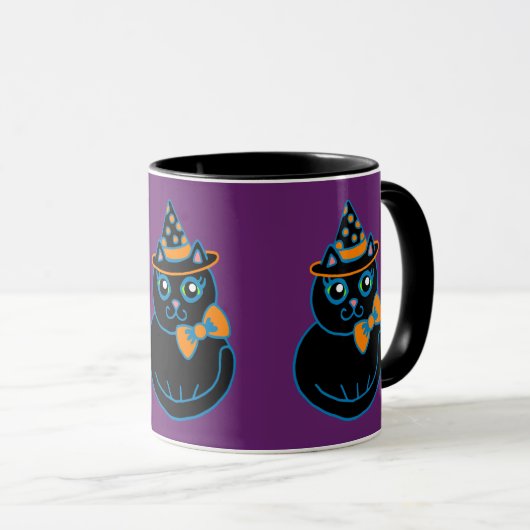 Halloween Cat Coffee Mok (Voorkant rechts)