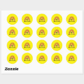 Halloween Cat Crossing Ronde Sticker (Vel)
