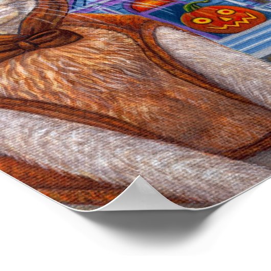 Halloween Cat Dog Costume Haunted Victorian House Poster (Hoek)