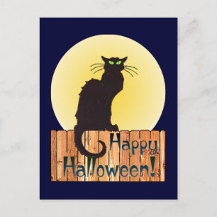 HALLOWEEN CAT DOOR SHARON SHARPE BRIEFKAART