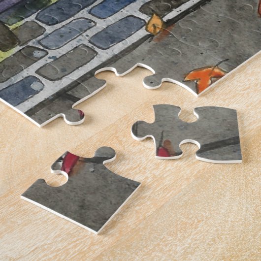 Halloween Cat en Book Shop Legpuzzel (Zijkant)