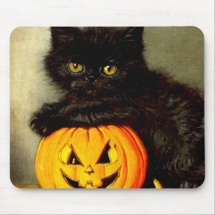 Halloween Cat en Jack-o’-lantaarn Muismat