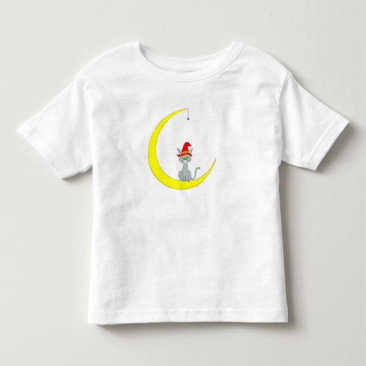 Halloween Cat en Moon Kinder Shirts (Voorkant)