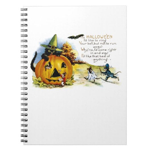 Halloween Cat en Mouse Notitieboek (Voorkant)
