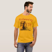 Halloween Cat en Owl Mannen Shirten T-shirt (Voorkant volledig)