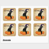  Halloween Cat en Pompoenen | Sticker (Vel)