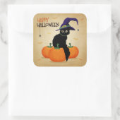  Halloween Cat en Pompoenen | Sticker (Tas)