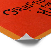 Halloween Cat en Pumpkin Poster (Hoek)