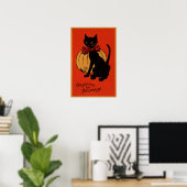 Halloween Cat en Pumpkin Poster (Thuiskantoor)