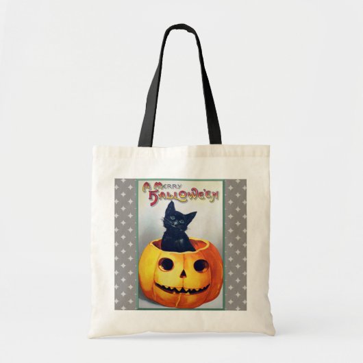  Halloween Cat en Pumpkin Tote Bag (Voorkant)