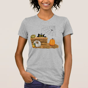 Halloween Cat en Spider T-shirt