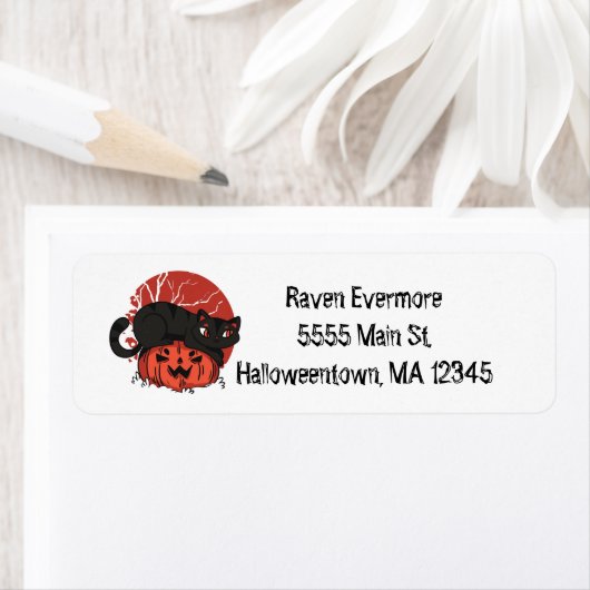 Halloween Cat Etiket (Insitu)