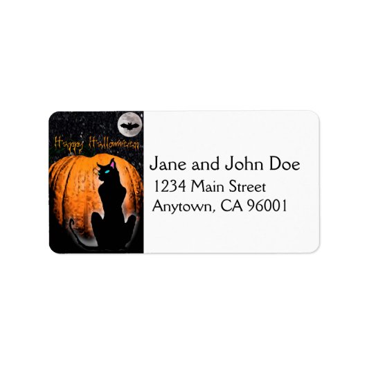 Halloween Cat Etiket (Voorkant)