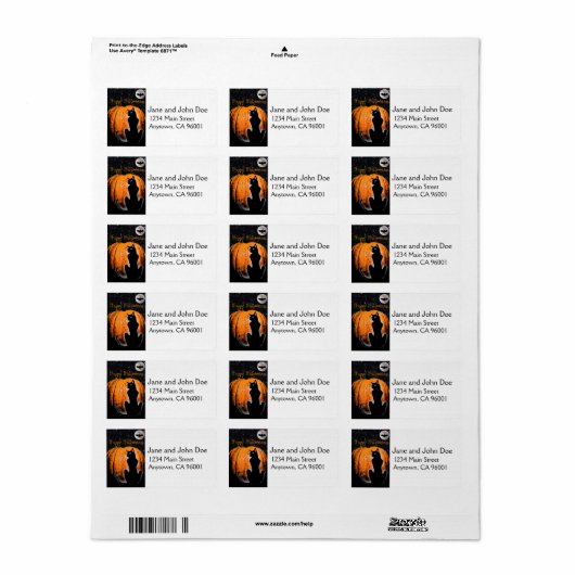 Halloween Cat Etiket (Full Sheet)