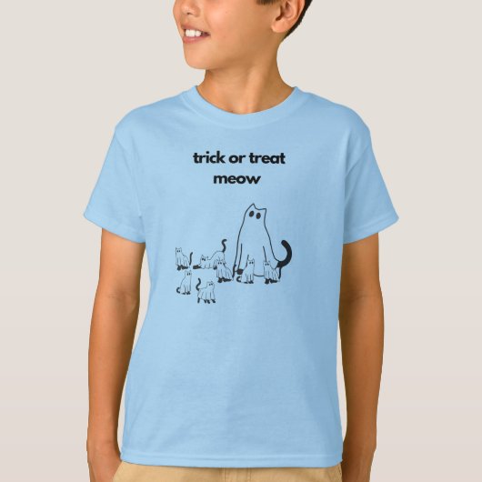 Halloween Cat Family Girl's Boy's T-shirt (Voorkant)