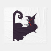 Halloween Cat Fleece Deken (Voorkant (Horizontaal))