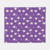 Halloween Cat Ghost Fleece Deken (Voorkant (Horizontaal))