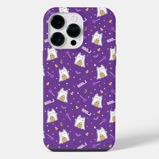Halloween Cat Ghost iPhone Hoesje (Achterkant)