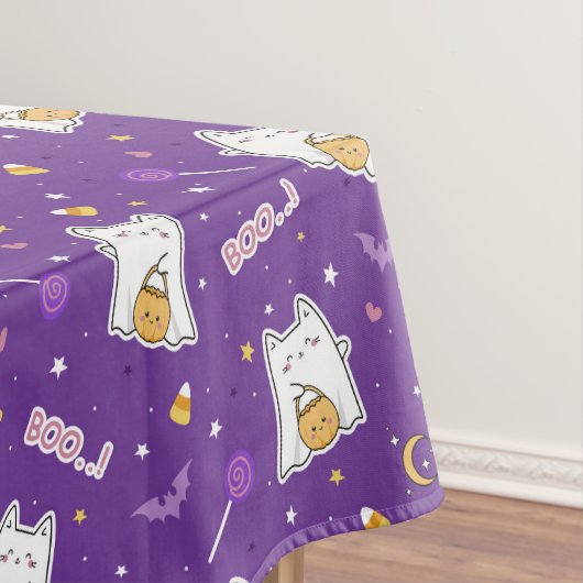 Halloween Cat Ghost Tafelkleed (Voorbeeld)