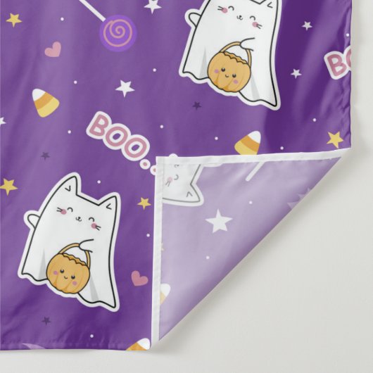 Halloween Cat Ghost Tapestry Wandkleed (Detail)