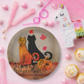 Halloween Cat Greeting Papieren Bordje (Feest)