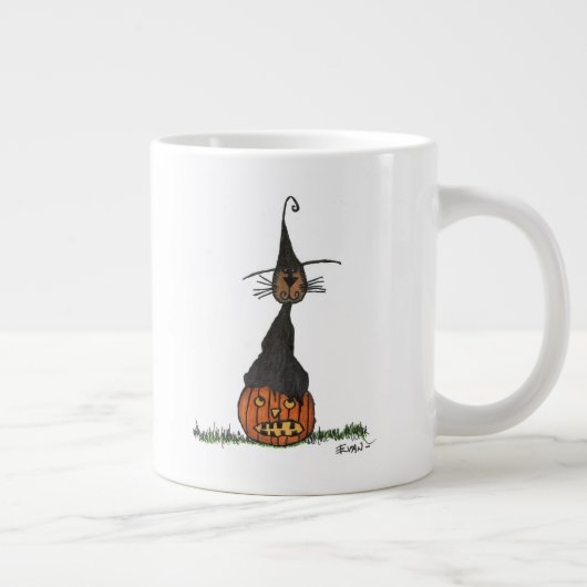 Halloween Cat Grote Koffiekop (Rechts)