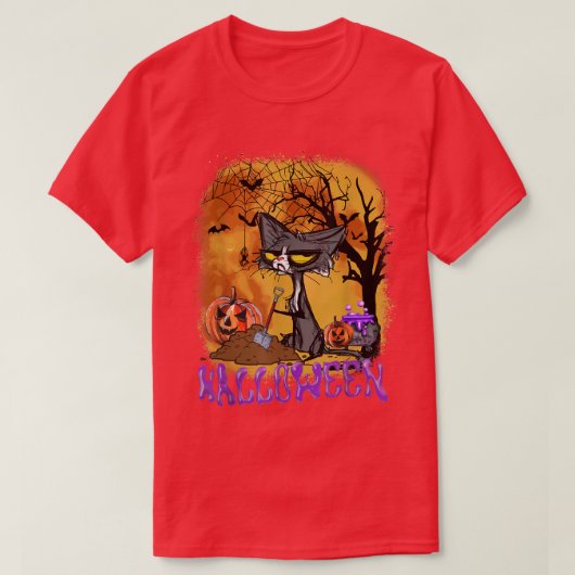 Halloween Cat Halloween Costume  T-shirt (Design voorkant)