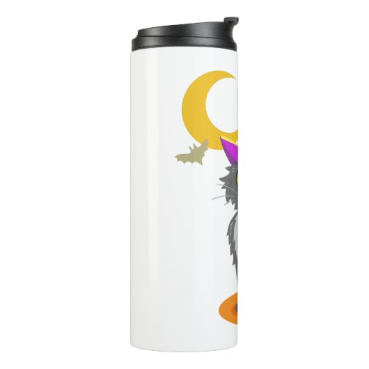 Halloween Cat Halloween Costume Thermosbeker (Gedraaid links)