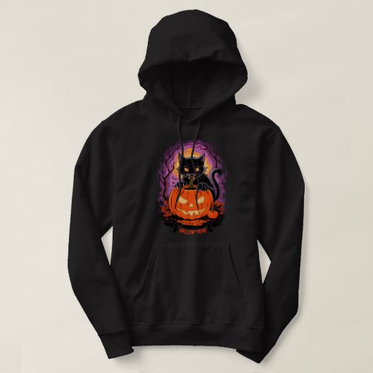 Halloween Cat Halloween Trini Hoodie (Design voorkant)